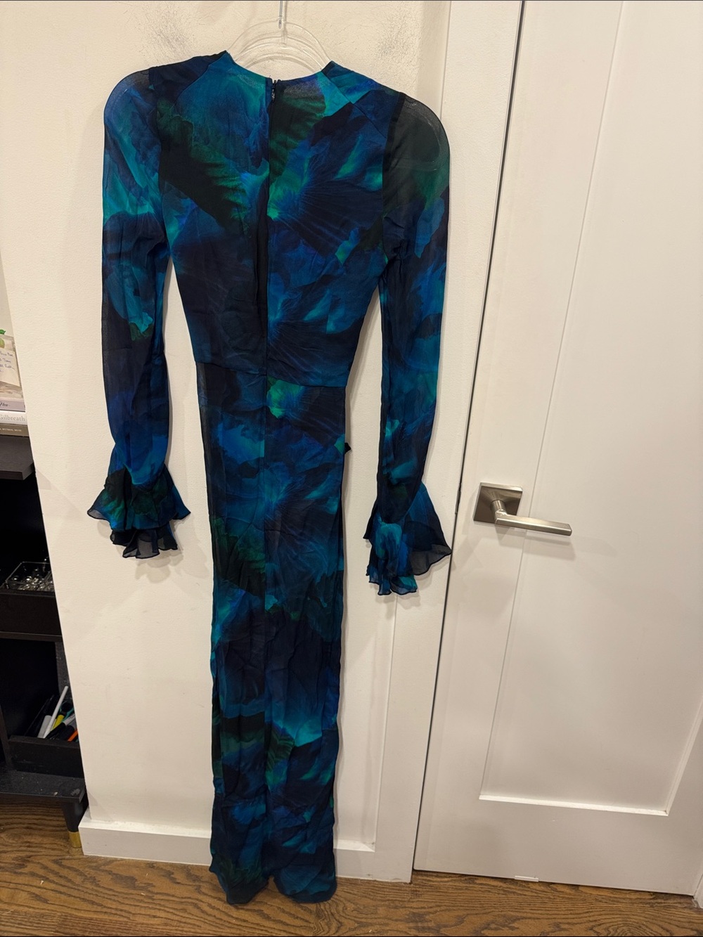 Rat & Boa Teal and Navy Plunge Tie-Front Maxi Dress - Picture 6 of 6